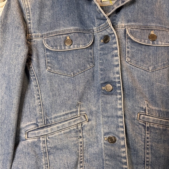 J. Jill Recrafted Repurposed Reimagined No. 19 Floral Jean Jacket Small Petite - Picture 2 of 8